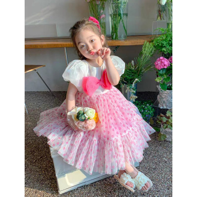 dress girls bings bow tiny love CHN 38 (283001) - dress anak perempuan  